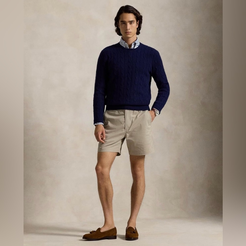 Polo Ralph Lauren Stretch Classic-Fit Chino 6" Inseam Shorts Khaki Tan waist XL - Picture 4 of 10